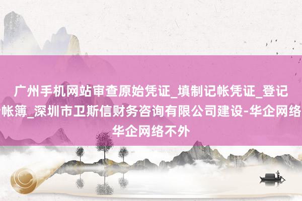 广州手机网站审查原始凭证_填制记帐凭证_登记会计帐簿_深圳市卫斯信财务咨询有限公司建设-华企网络不外
